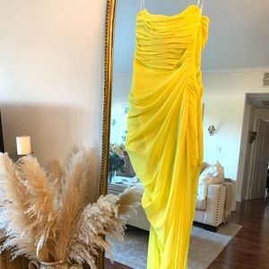 House of CB neon yellow dress